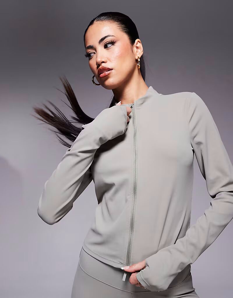 

Тренировочный топ с длинными рукавами и застежкой-молнией Nike Zenvy Training светло-зеленого цвета Nike Training