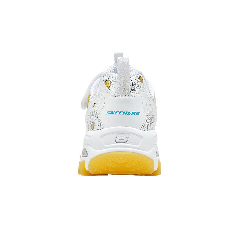 Skechers Kids Скользоустойчивые амортизаторы низкие детские повседневные кроссовки white yellow kids' — фото 4