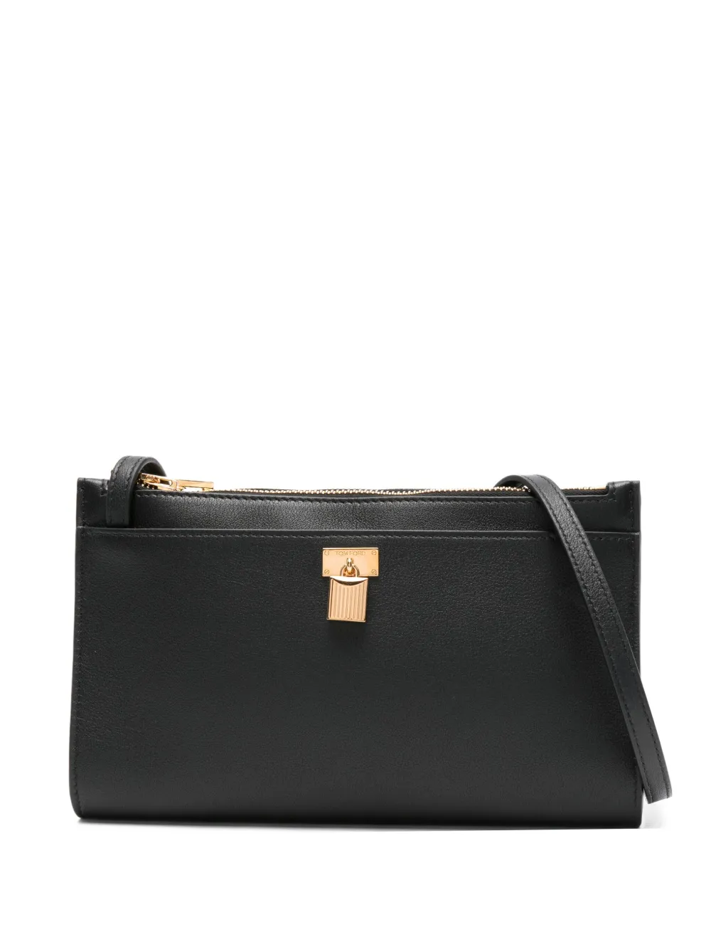 

Мини-сумка через плечо из кожи с замком Padlock TOM FORD, черный