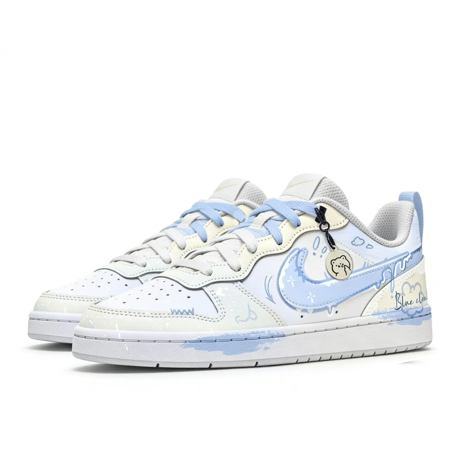 Детские кроссовки для скейтбординга Nike Court Borough Polar Bear с низким верхом — фото 4