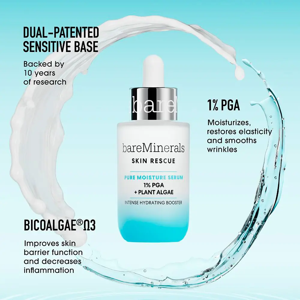 Сыворотка bareMinerals — Для лица Skin rescue pure moisture serum sérum hidratante, 30 мл — фото 4