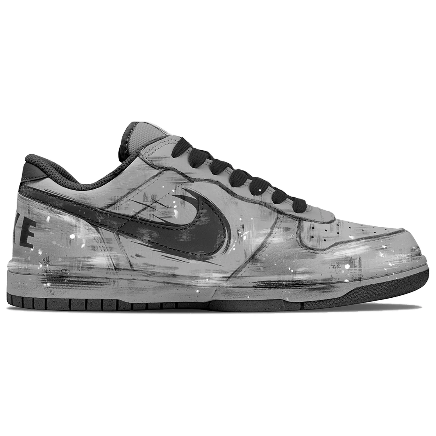 Скейтбордические кроссовки Nike Big Leather Gray Black — фото 4