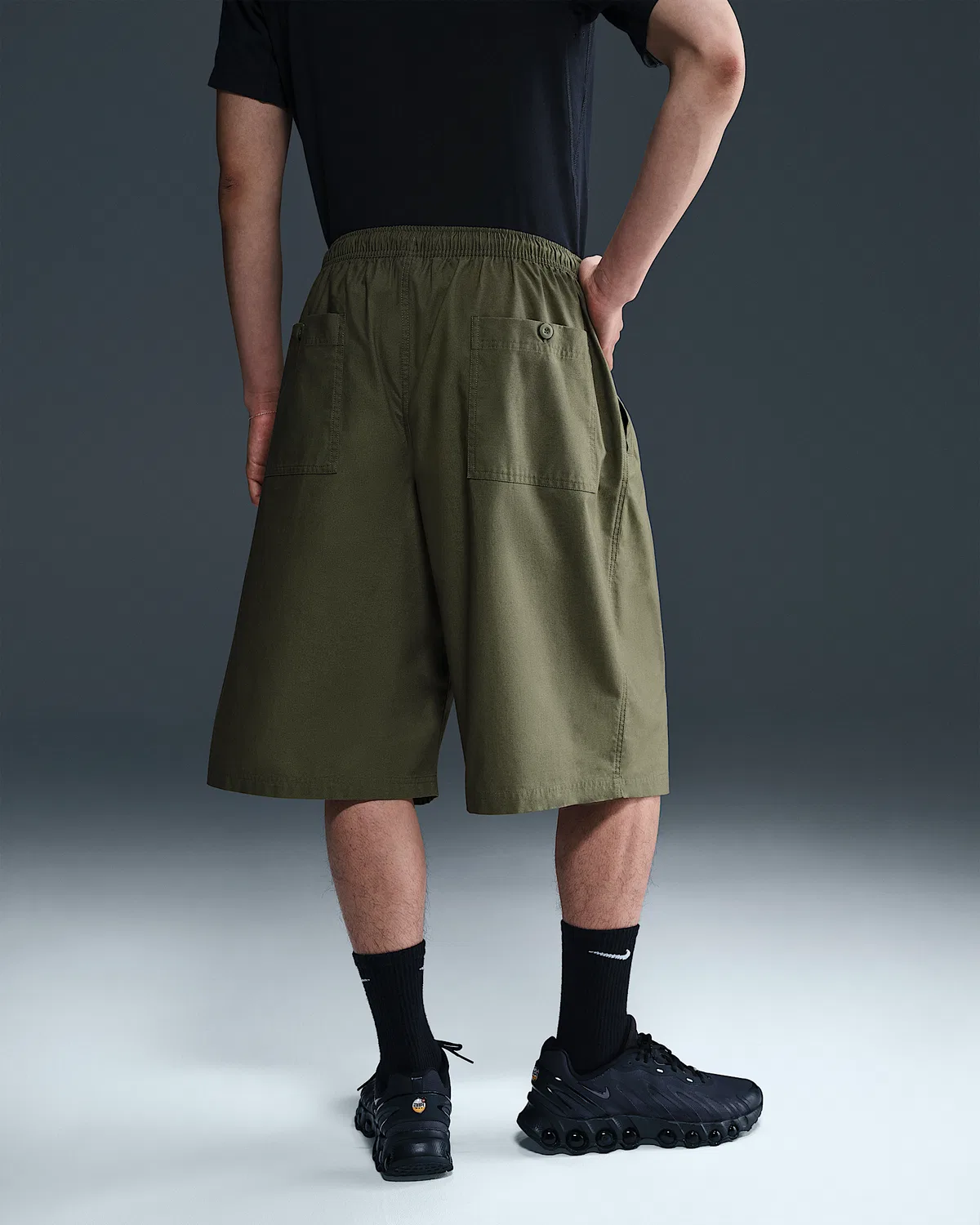 Мужские свободные шорты Nike Club, Medium Olive/Medium Olive — фото 3