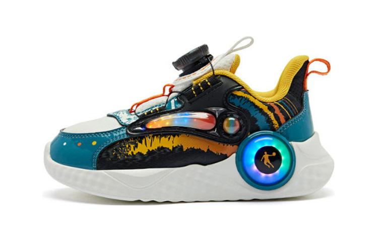 

QIAODAN Амортизирующие износостойкие повседневные туфли black blue white для детей 3-7 лет