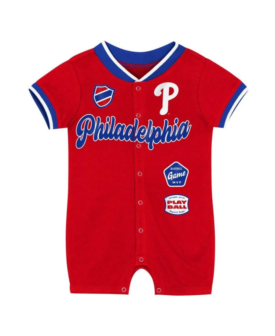 Детский красный комбинезон Philadelphia Phillies для мальчиков и девочек Outerstuff — фото 2