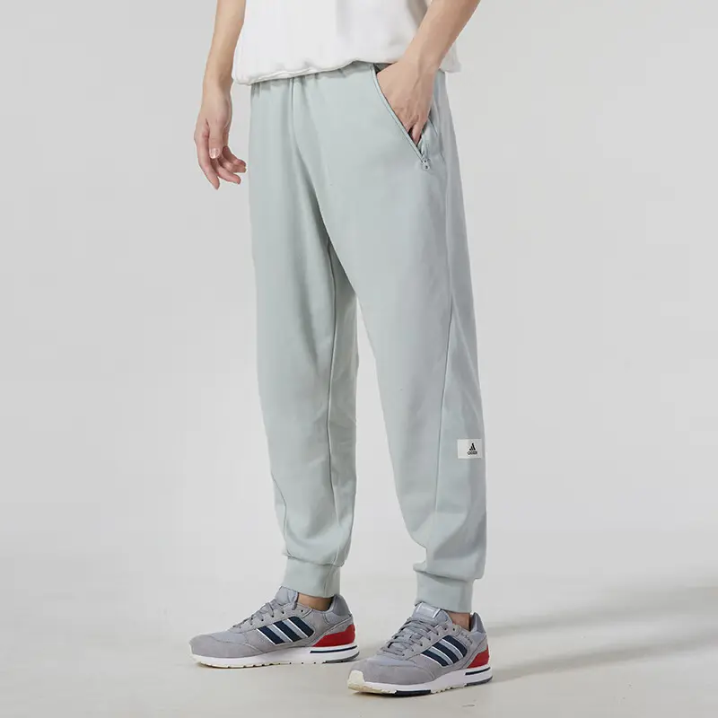 Спортивные брюки Lounge Knit Мужские серые Adidas, серый — фото 4