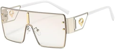 

Очки для женщин в стиле ретро с металлической оправой и защитой от УФ-излучения UV400, винтажные панк-очки, большие солнцезащитные очки для мужчин, очки для вождения MTZJH, 7