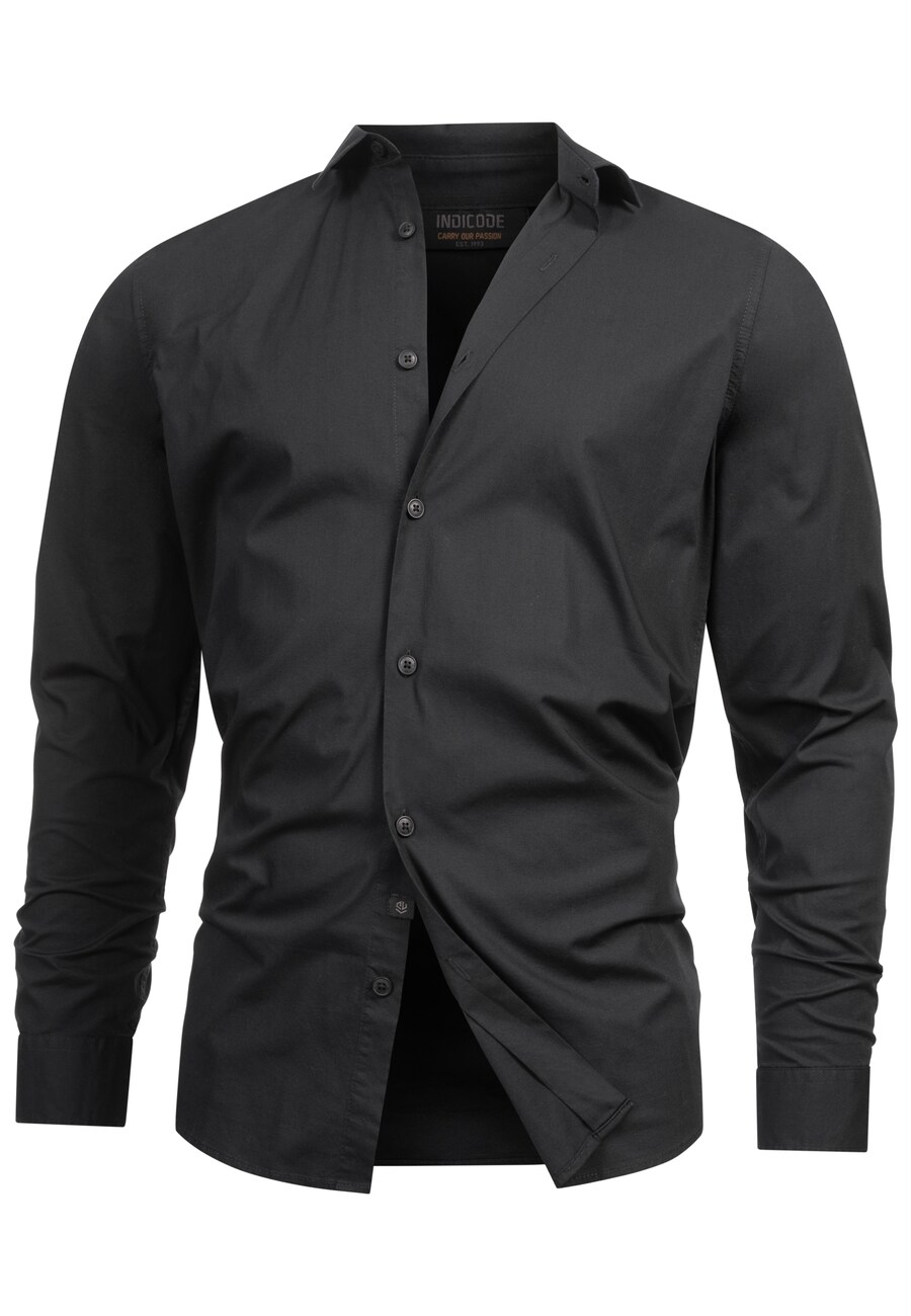 

Рубашка на пуговицах классического кроя INDICODE JEANS Kamby, Black