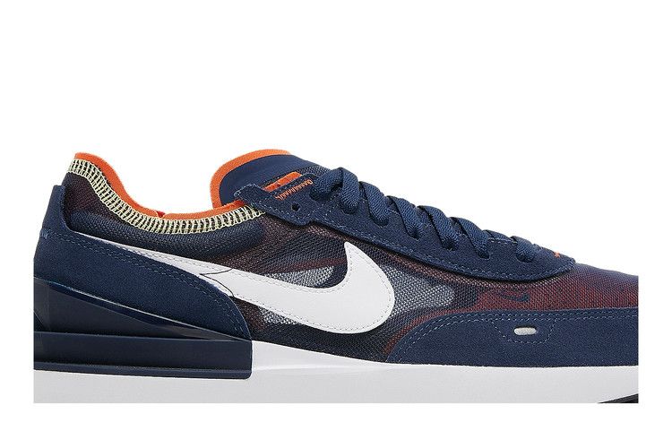 Кроссовки Nike Waffle One 'Midnight Navy Orange Melon Tint', синий — фото 3