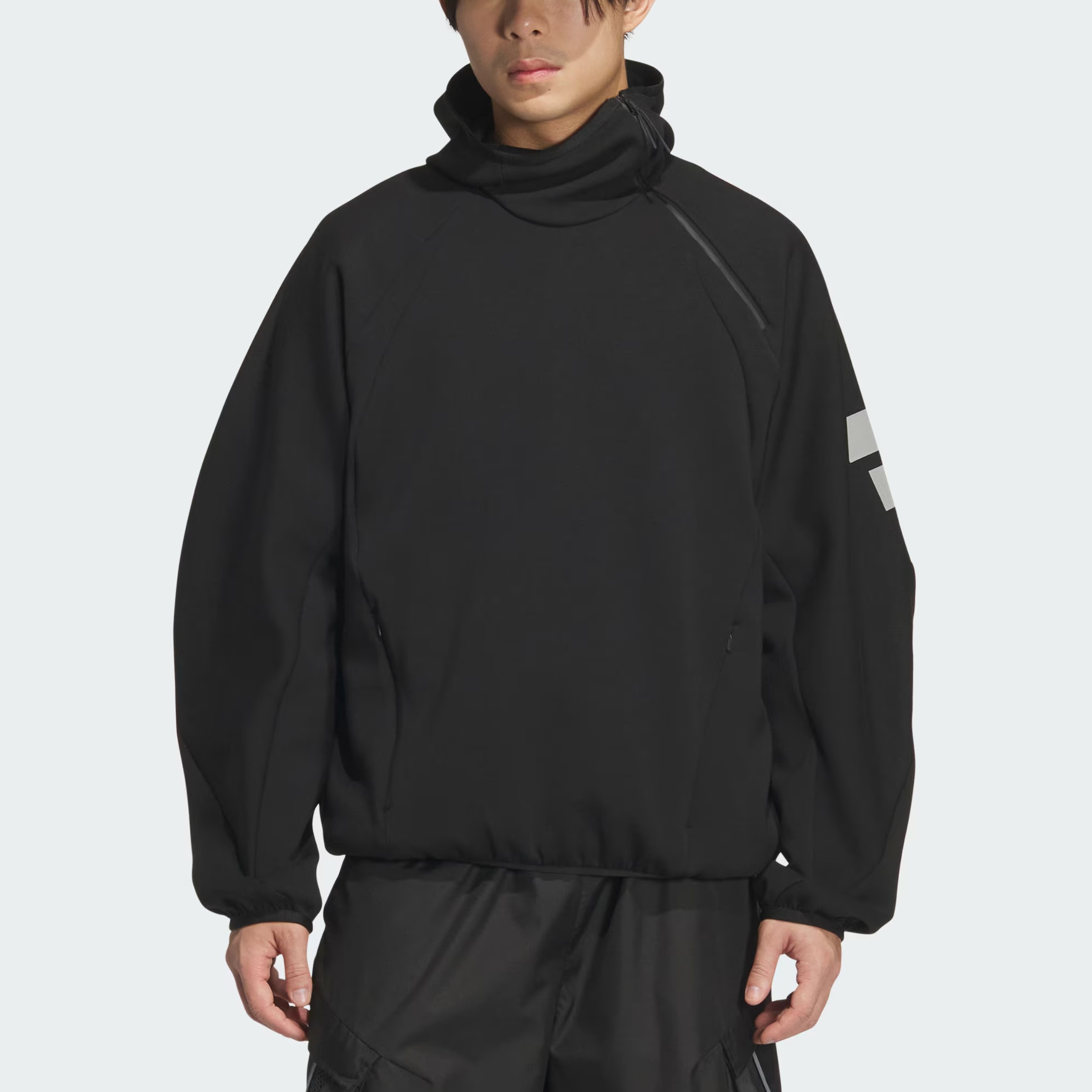 Толстовка FOS FUTURE STYLE с капюшоном мужская Adidas, черный — фото 2