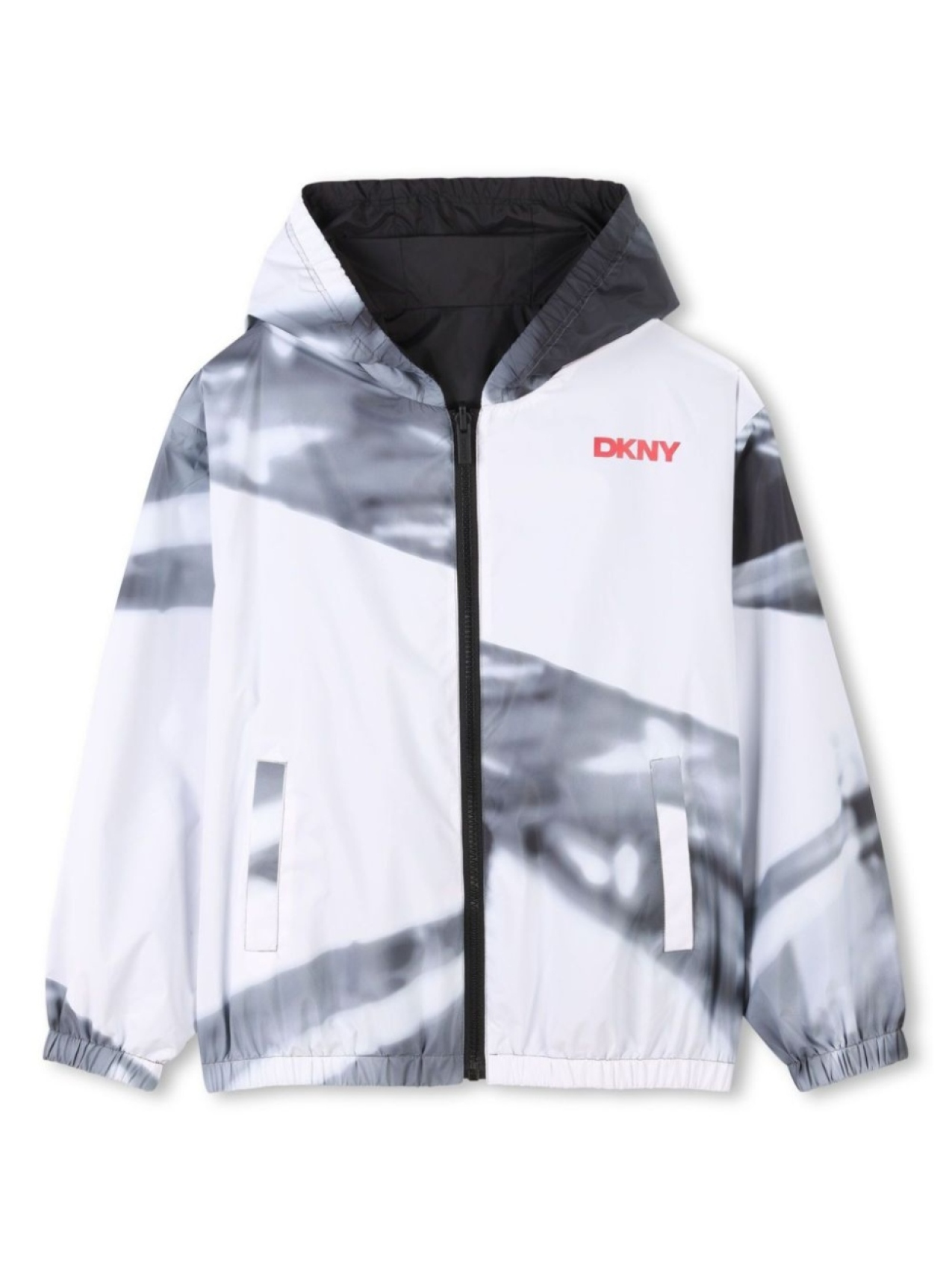 

Dkny Kids двусторонняя непромокаемая ветровка, черный