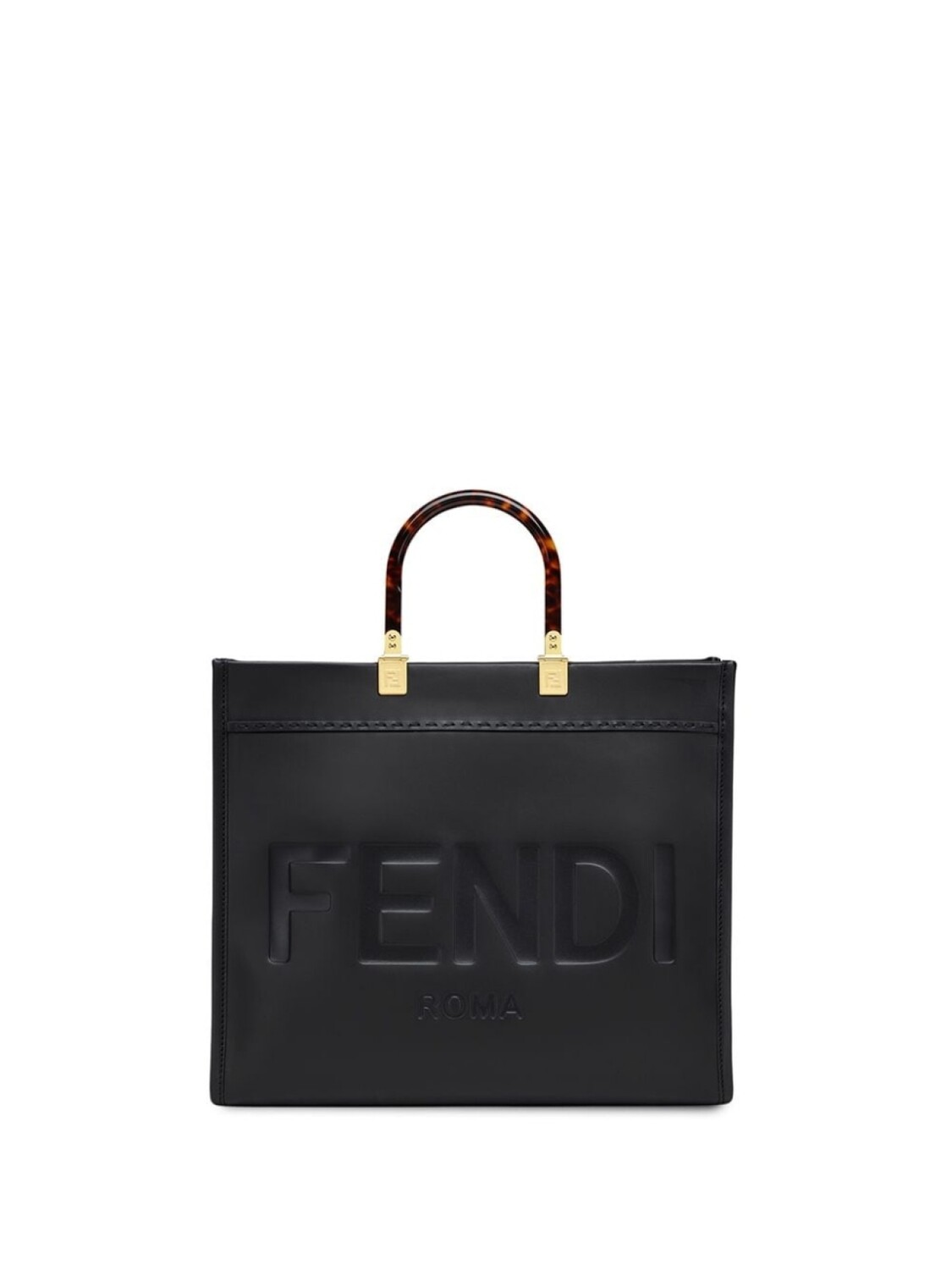 

Сумка-тоут FENDI Sunshine с тисненым логотипом, черный