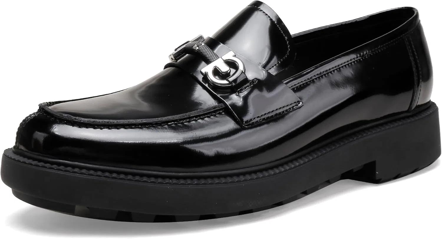 Туфли кожаные мужские, повседневные, Loafers, Black