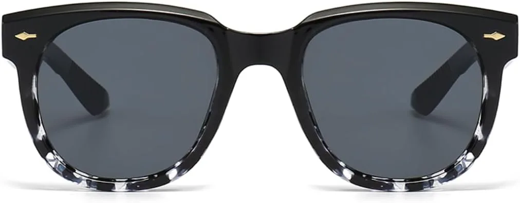 

Солнцезащитные очки с защитой UV400 | Круглая оправа с градиентными линзами | Для женщин и мужчин, для занятий спортом на открытом воздухе и вождения DSVIGF, Black