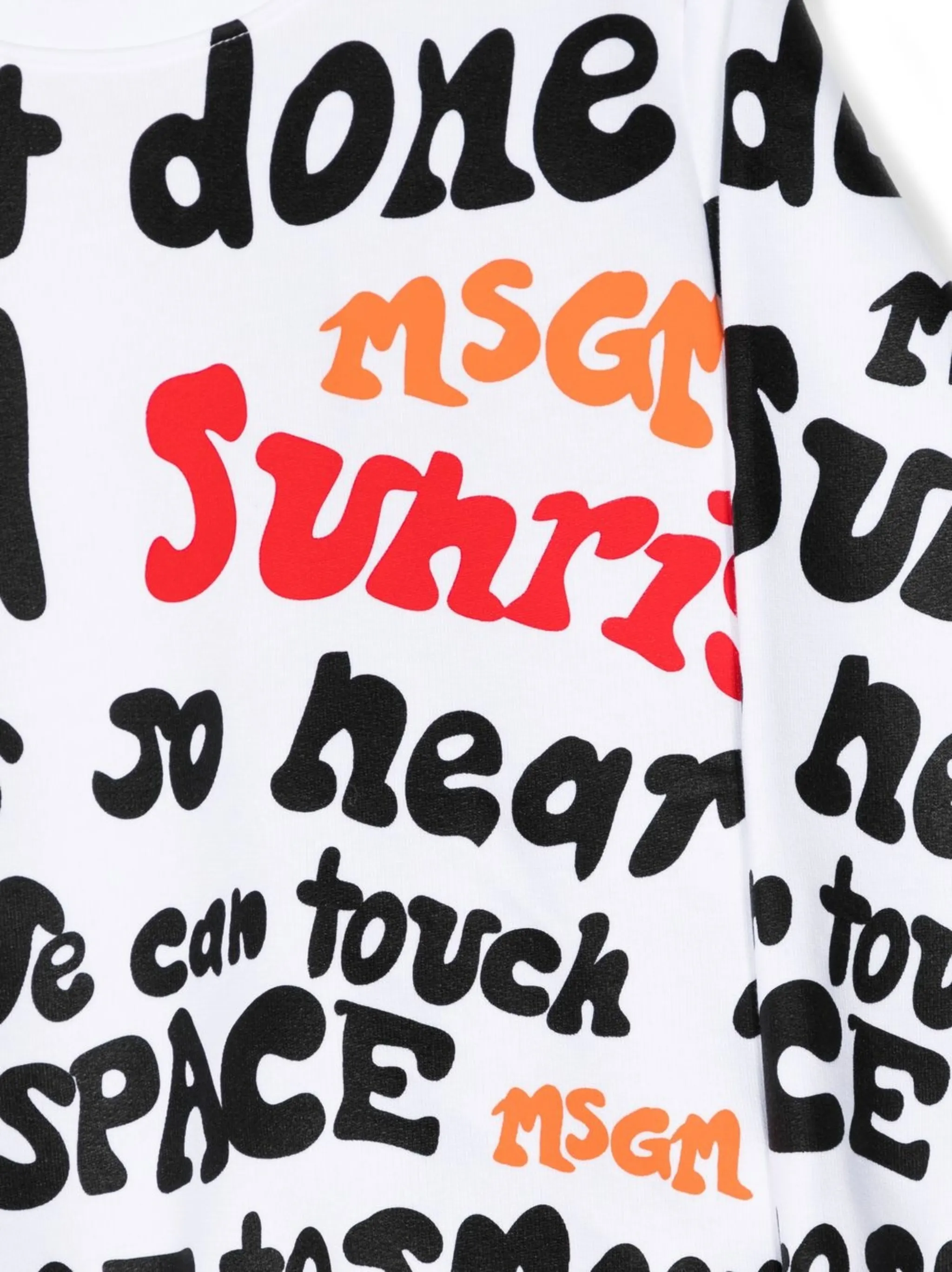 Толстовка с принтом Msgm Kids, белый — фото 3