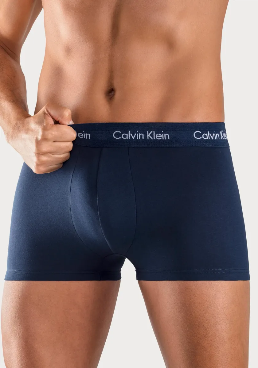 Трусы-сундуки Calvin Klein Underwear (3 шт.), синего цвета, с эластичным поясом с логотипом, синий — фото 4