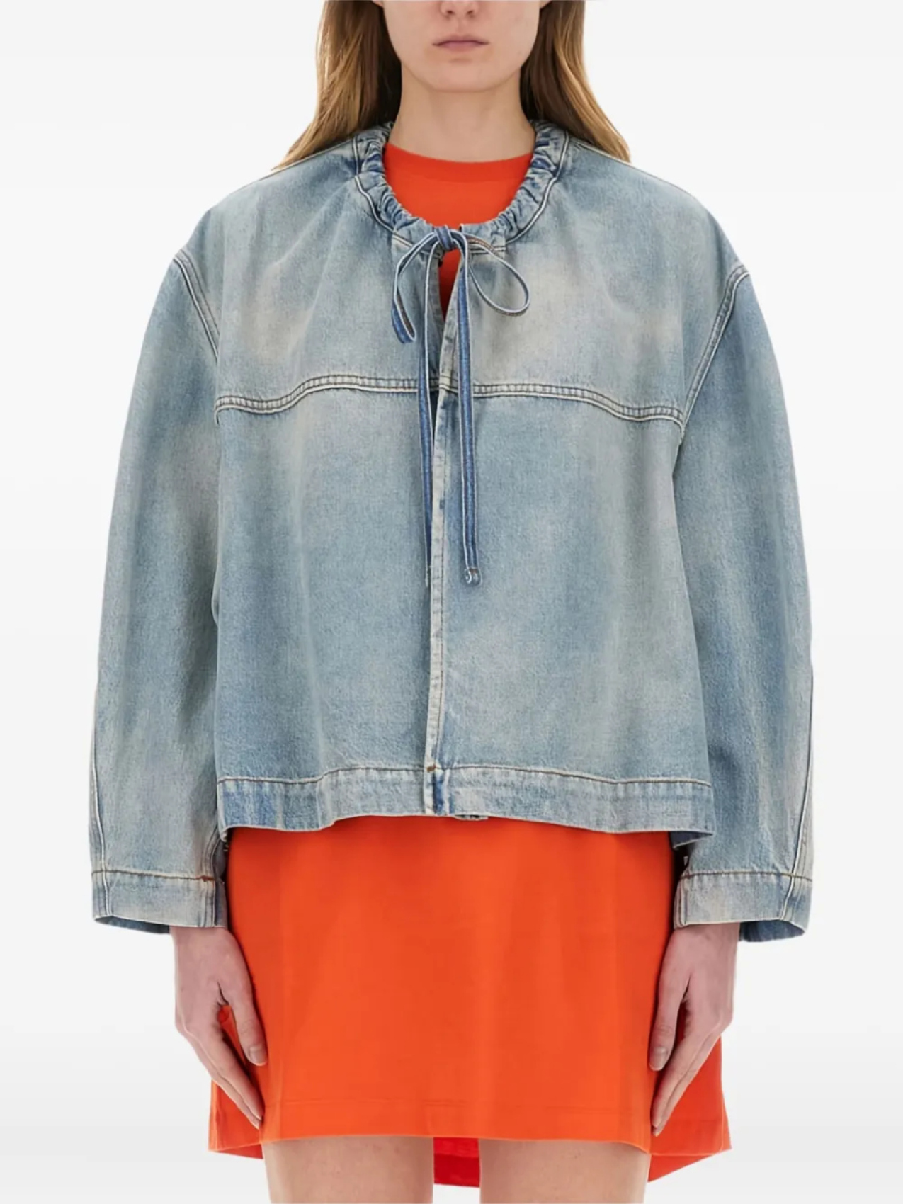

MSGM джинсовая куртка с кулиской, синий