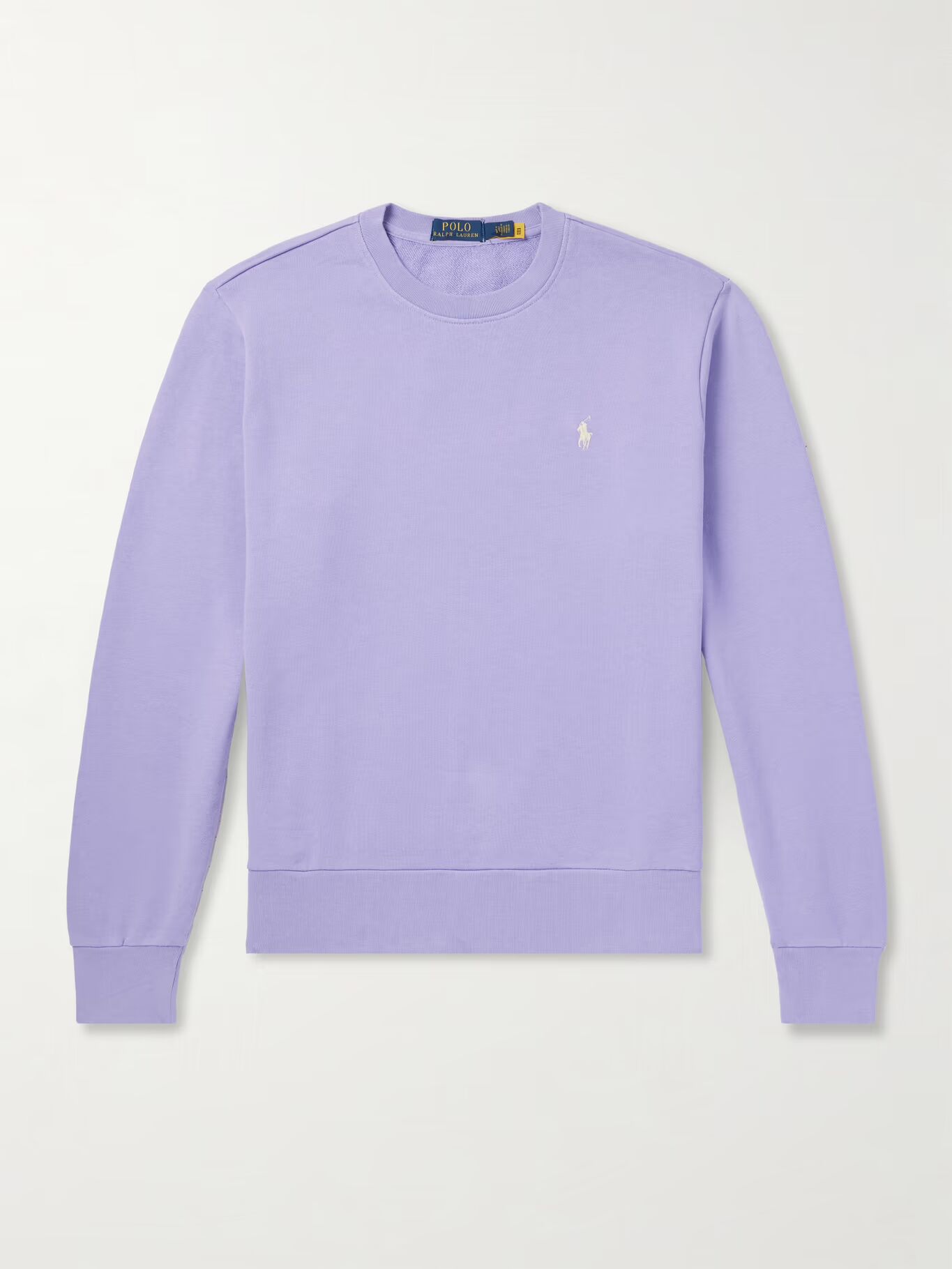 

Свитшот из хлопкового джерси с вышитым логотипом POLO RALPH LAUREN, фиолетовый