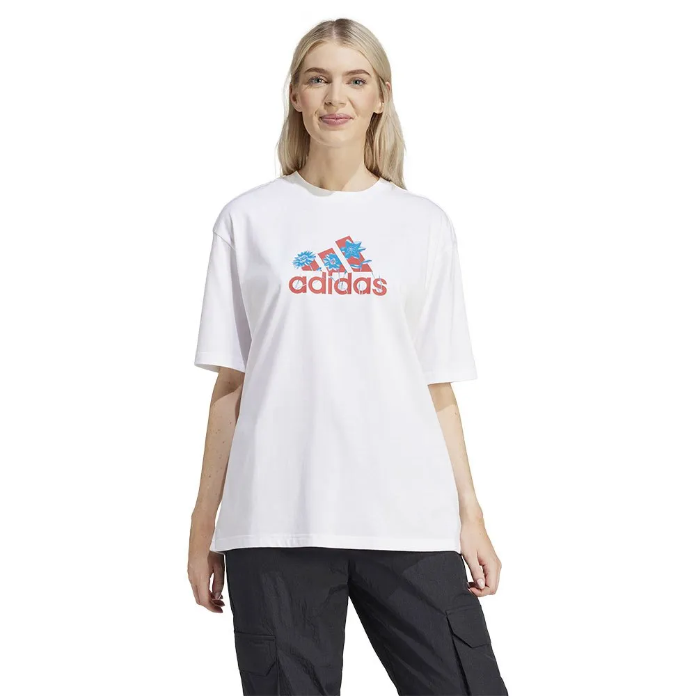 

Футболка adidas Flwr Bos Gt, белый