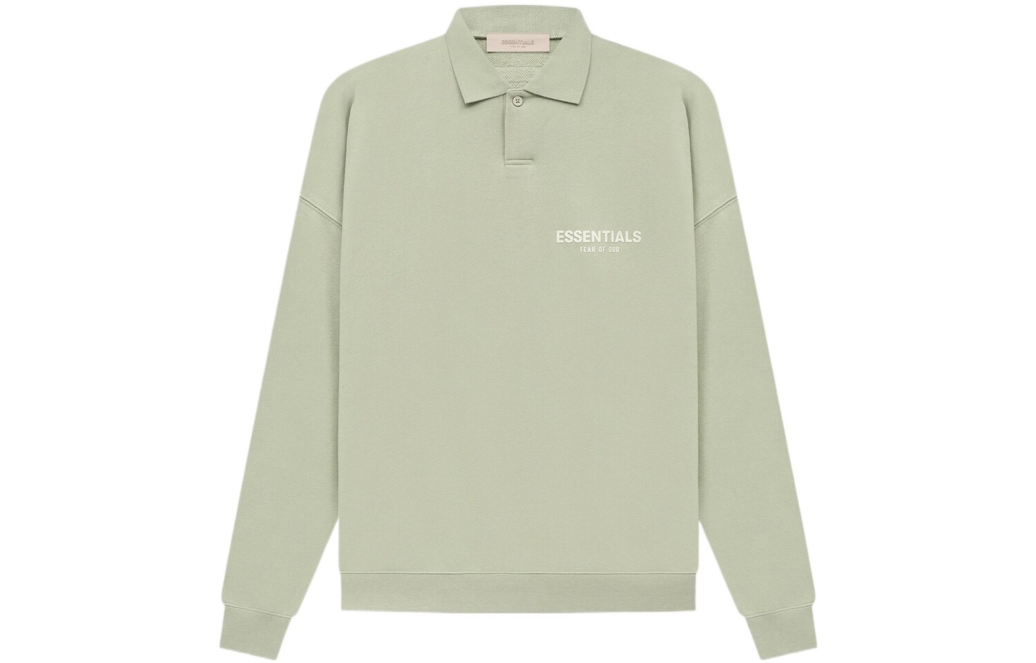 

SS22 Рубашка поло мужская пыльно-зеленая Fear Of God Essentials, зеленый