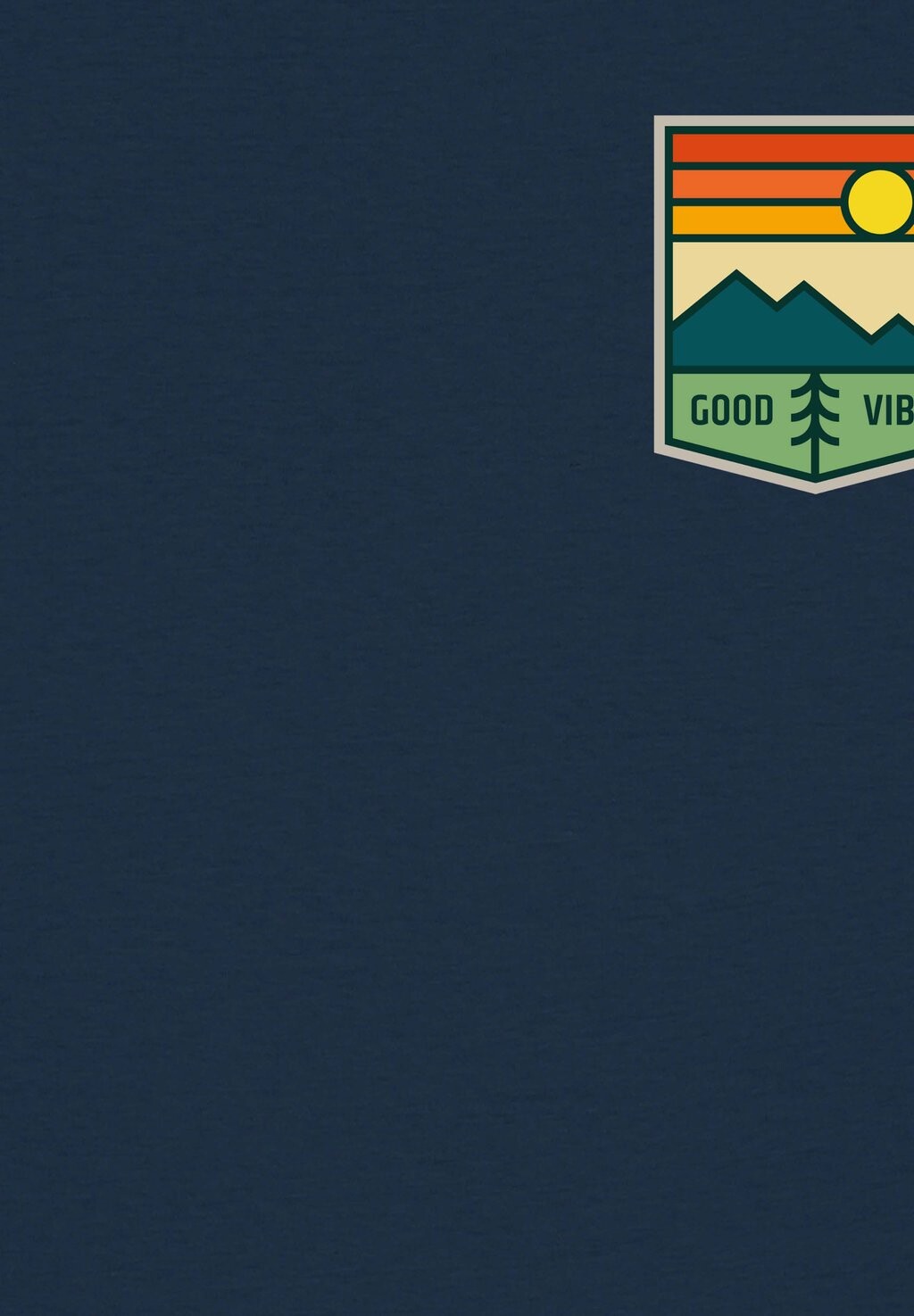 

Футболка с принтом GOOD VIBE watapparel, темно-синий