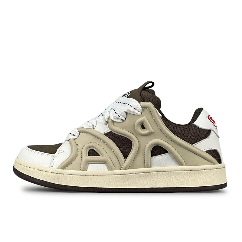 

Кроссовки LuzaoT SUPER DRAG Skateboarding Shoes Unisex Low-top White/grey/brown, цвет Mocha