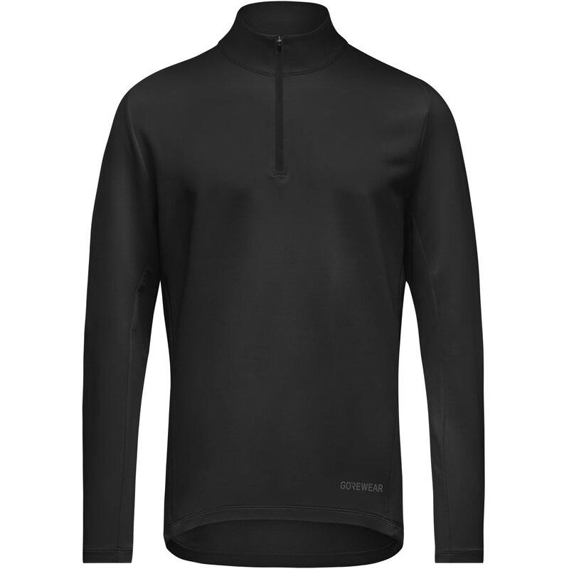 

Футболка повседневная мужская с молнией 1/4 средней длины Gore Wear, черный