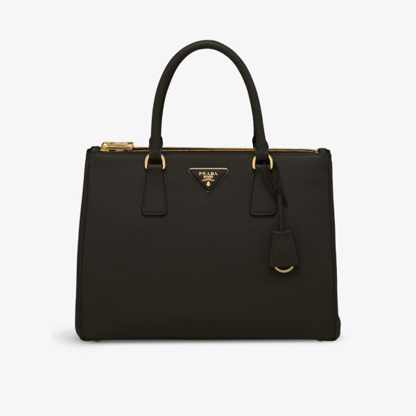 

Большая сумка-тоут Galleria из сафьяновой кожи Prada, черный