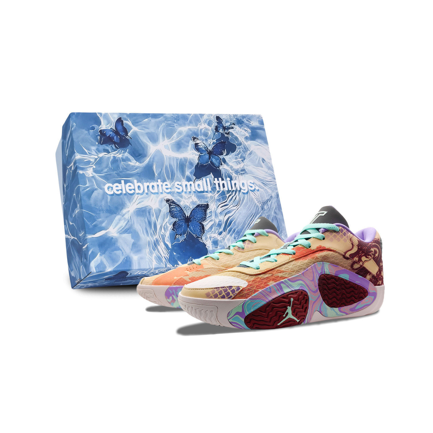 

Jordan Tatum 2 нескользящие износостойкие низкие баскетбольные кроссовки мужские бежево-фиолетовые, цвет Beige Purple