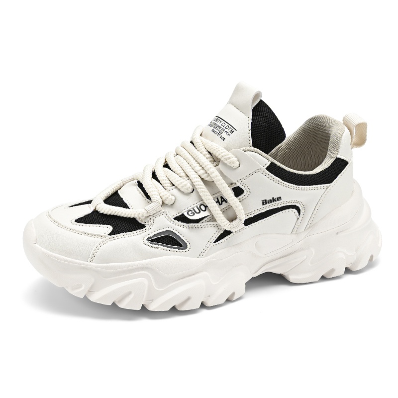 

BAKE Скользоустойчивые износостойкие дышащие массивные низкие кроссовки мужские бежевые, цвет Beige