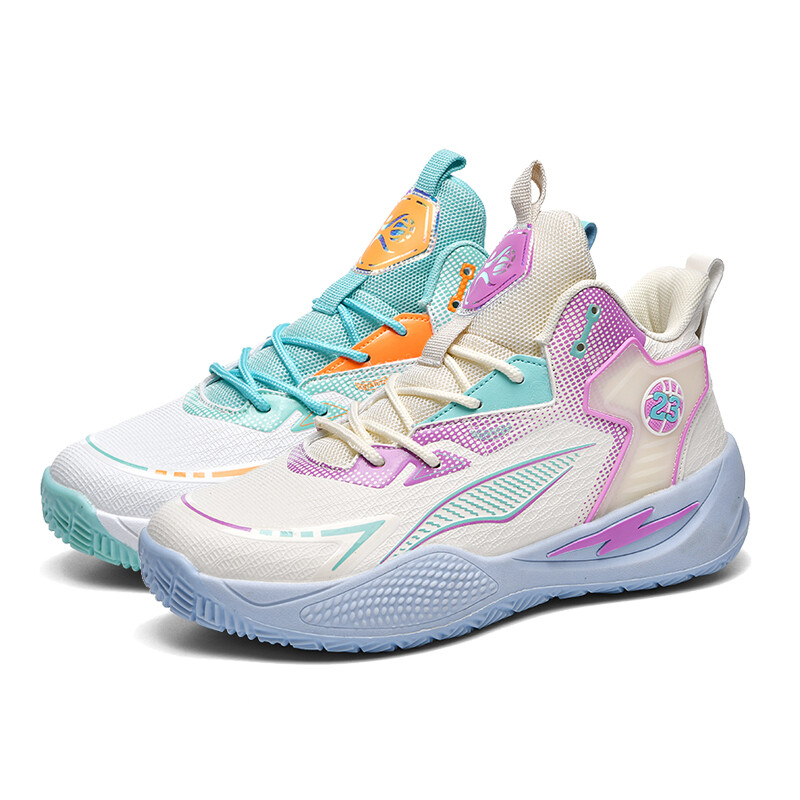 

Баскетбольные кроссовки Basketball Shoes Unisex High-Top Black-Tailed Deer, белый/розовый