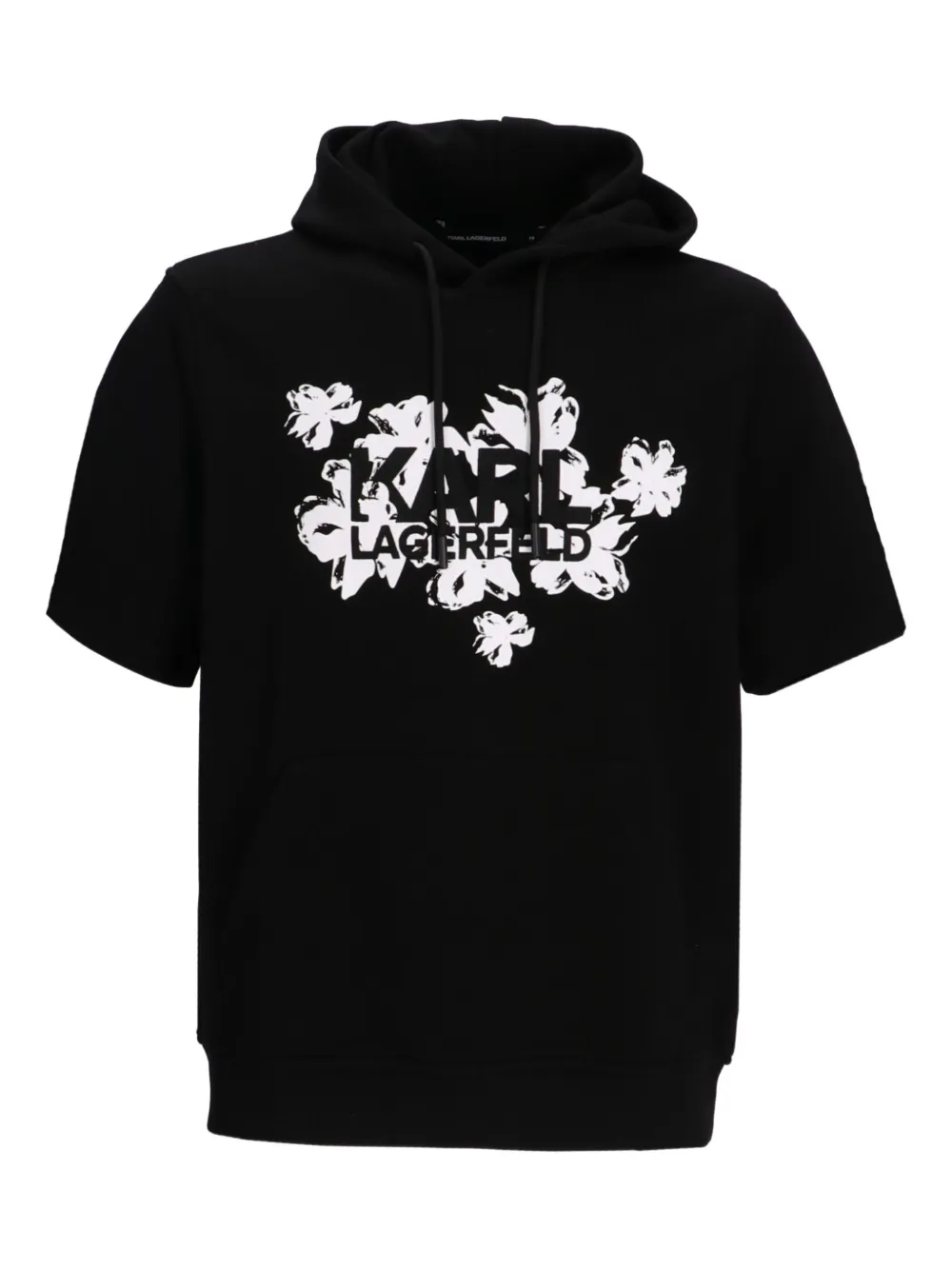 

Худи с цветочным принтом KARL LAGERFELD, черный