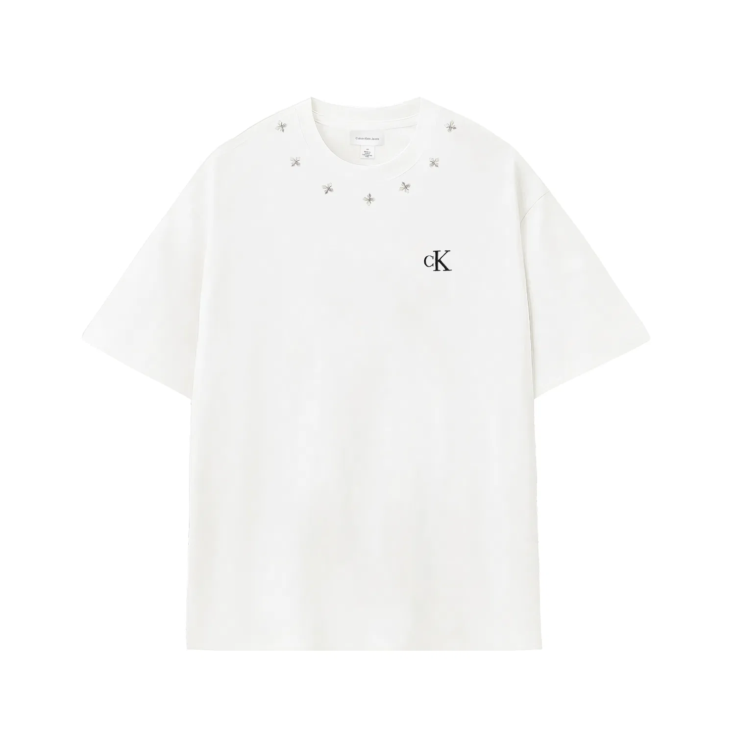 Футболка хлопковая Calvin Klein White Crew Neck
