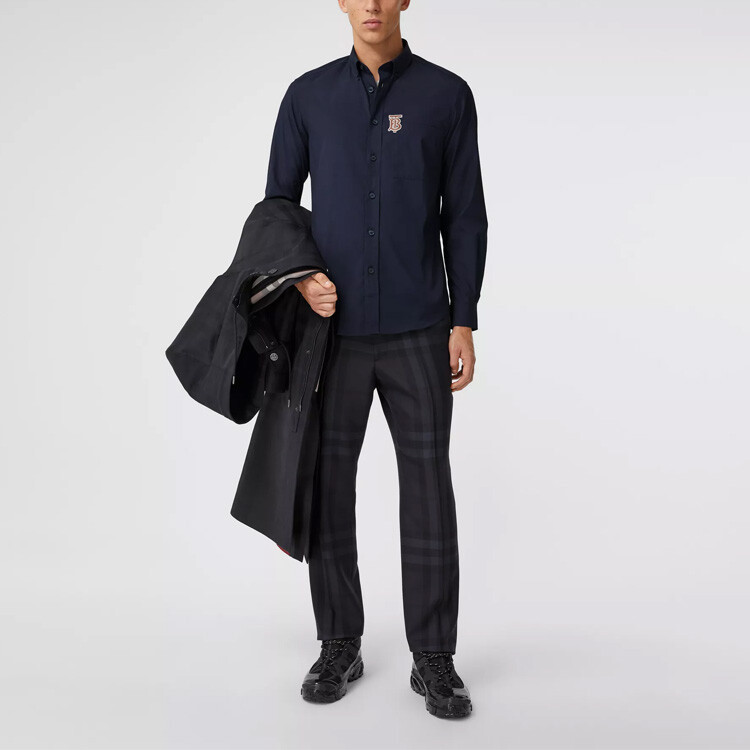Рубашка мужская Burberry темно-синий — фото 3