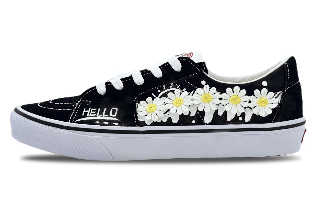 

SK8 Скейтбордические кроссовки унисекс с низким верхом белого цвета Vans, черный/белый