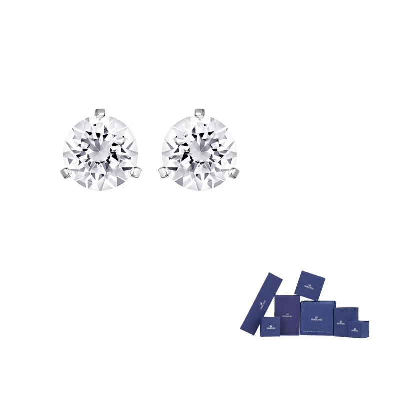 

Swarovski Серьги-гвоздики с элементами женские белого золота с цветным покрытием