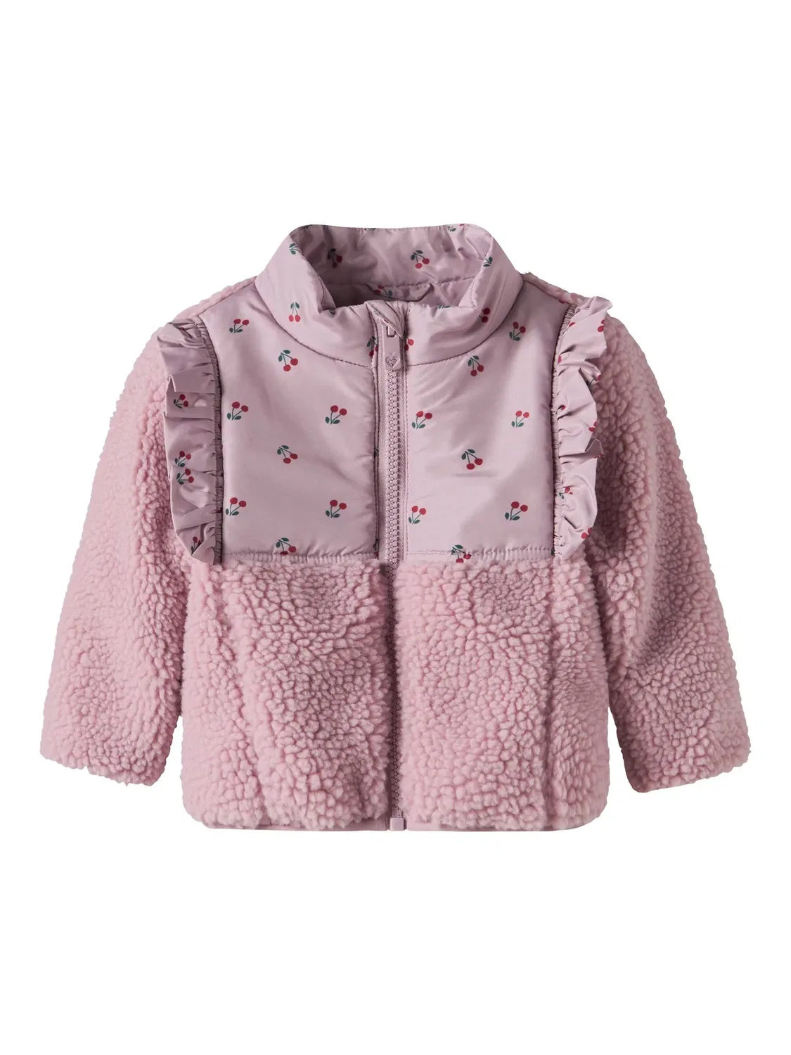 Утепленная куртка, Teddyjacke, Name it, сиреневая