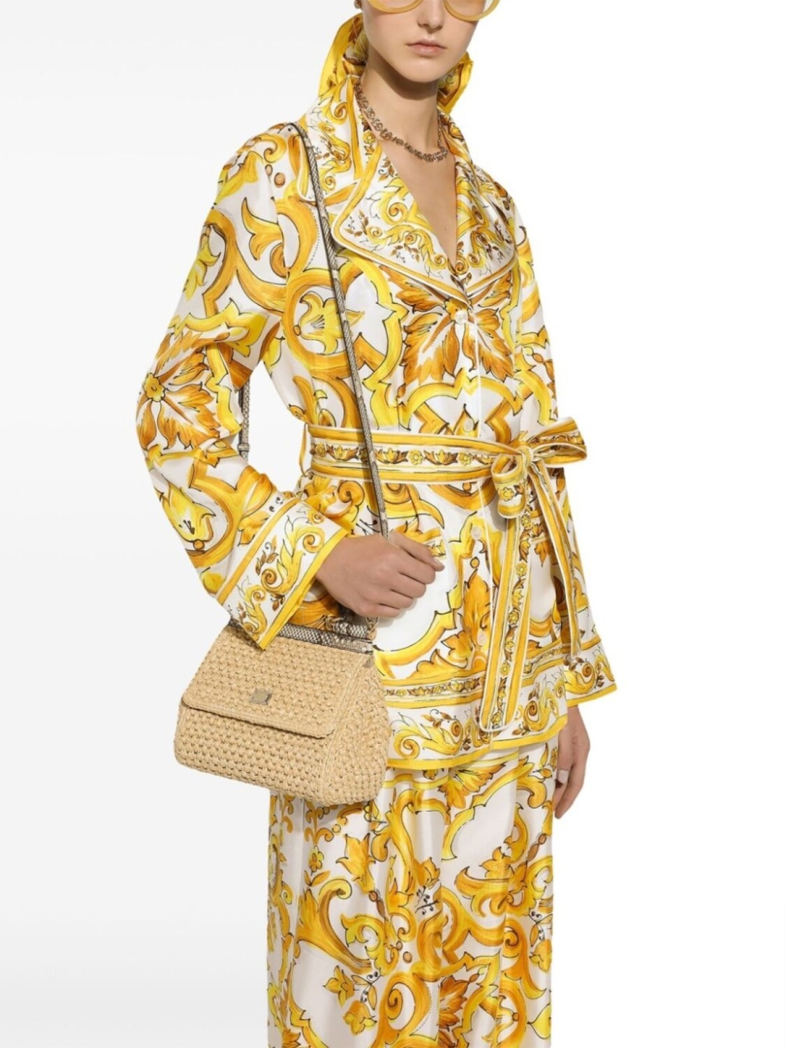 Dolce & Gabbana сумка на плечо Sicily среднего размера, нейтральный цвет — фото 3