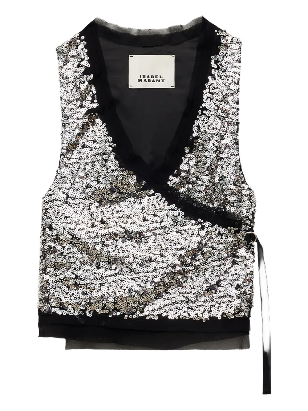 

Топ Tahina с пайетками ISABEL MARANT, черный
