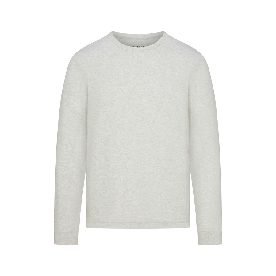 

Мужская классическая футболка с длинным рукавом SKIMS Skims Cotton, цвет Light Heather Grey