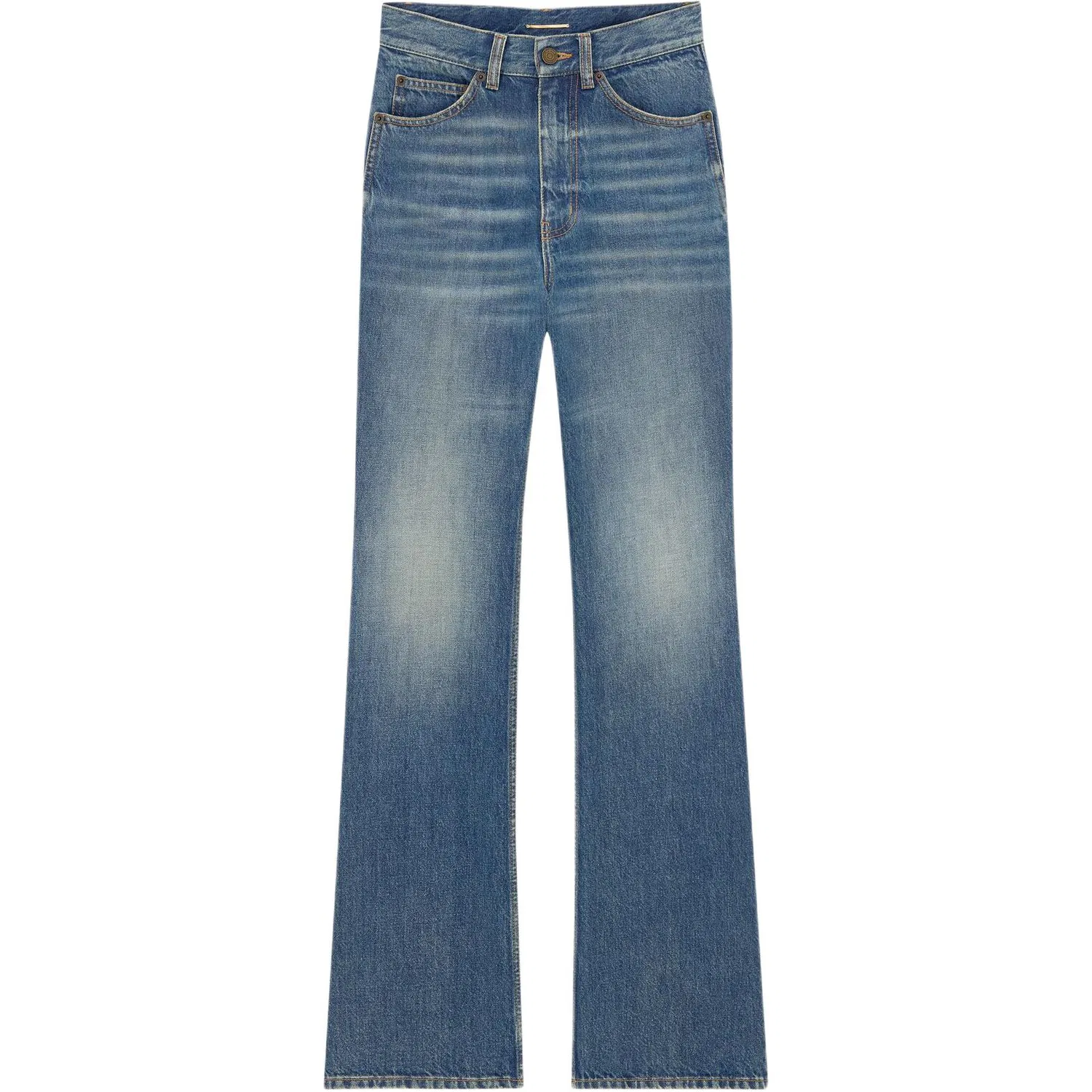 Джинсы средней посадки Medium Blue SAINT LAURENT