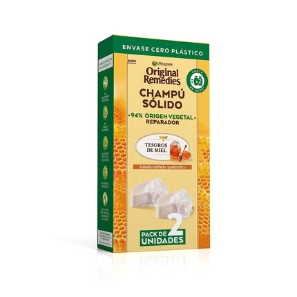 

Original Remedies Твердый шампунь Honey Treasures 60G, Garnier