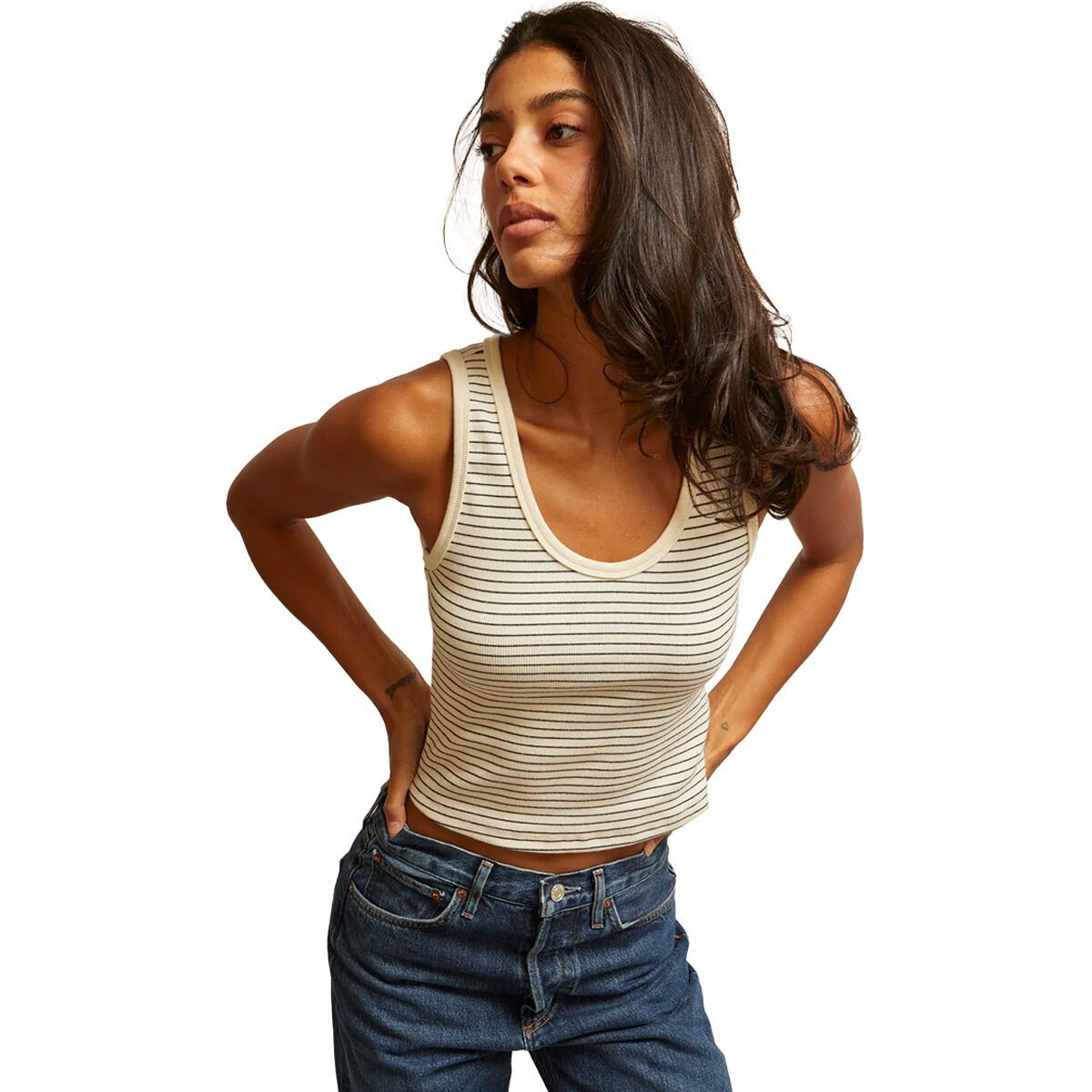 

Майка в полоску с поддержкой Structured Rib Perfectwhitetee, мультиколор