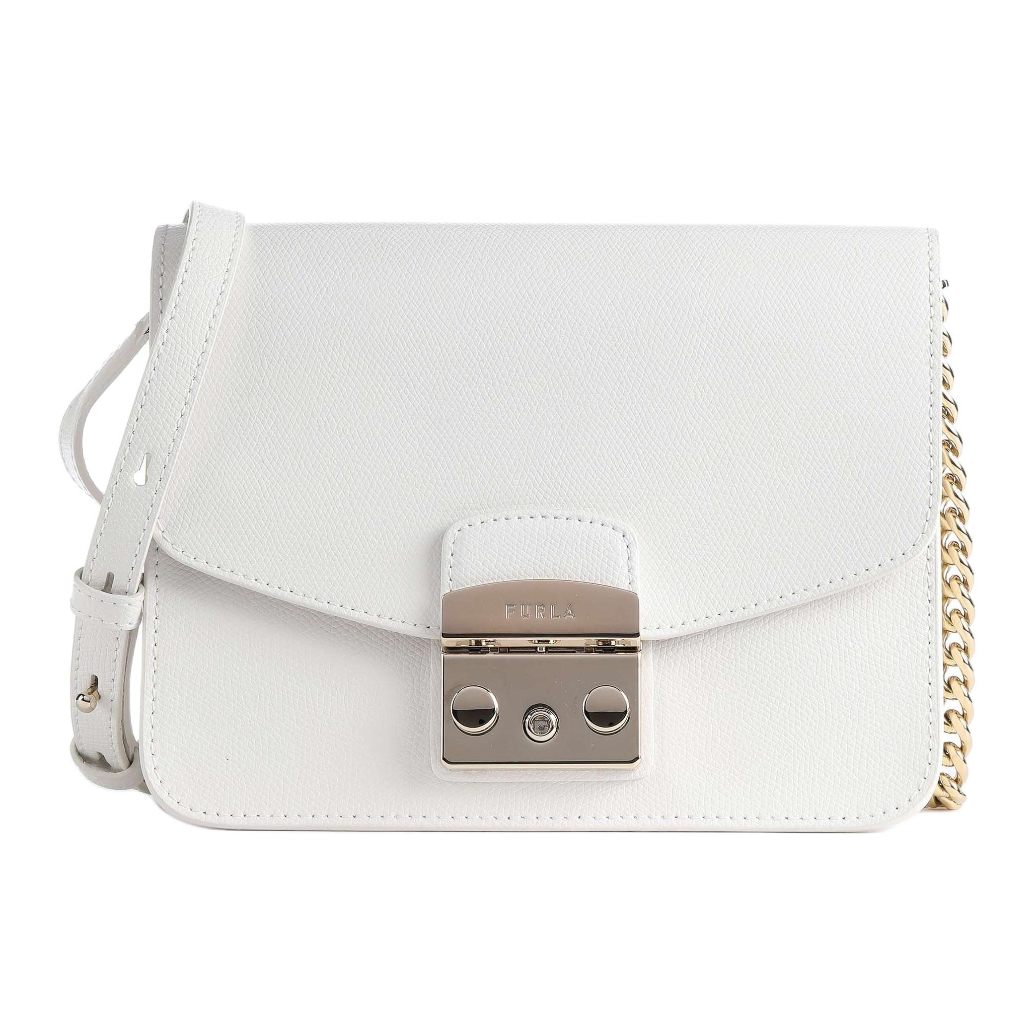 

Furla Метрополис коллекция телячья кожа маленькая квадратная сумка через плечо женская чисто белая