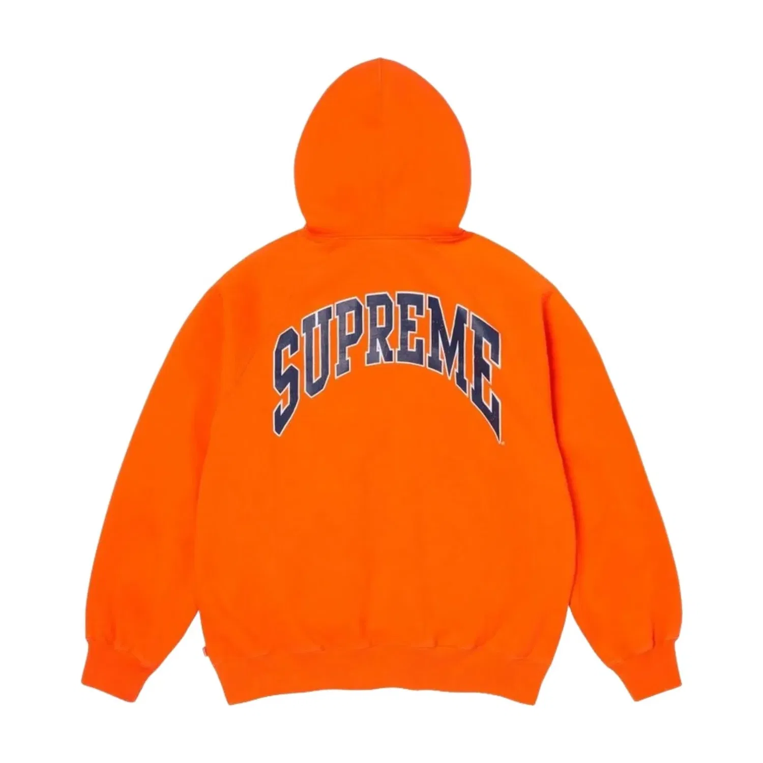 Толстовка Supreme SS26 Cracked Raglan Zip Up Hooded Sweatshirt 'Dark Orange' SUP-SS26-192-ORG, оранжевый — фото 2