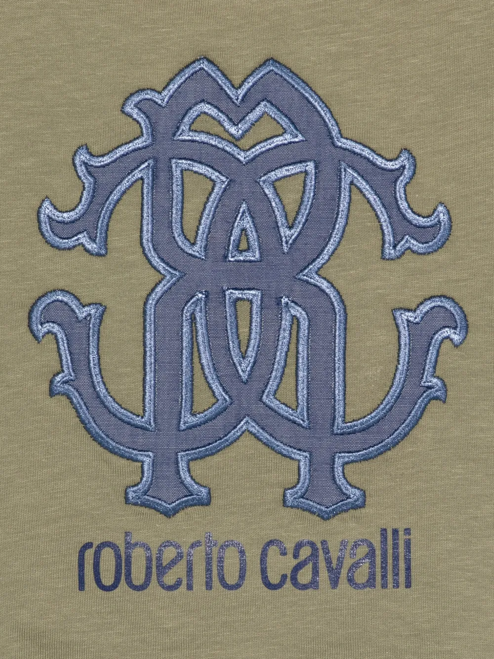 Футболка с логотипом Roberto Cavalli Junior, зеленый — фото 3