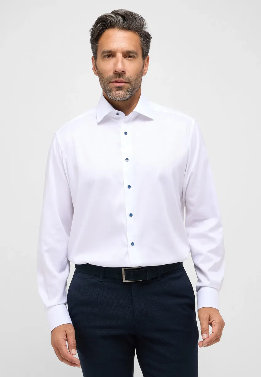 

Рубашка Eterna с длинными рукавами "COMFORT FIT", белый
