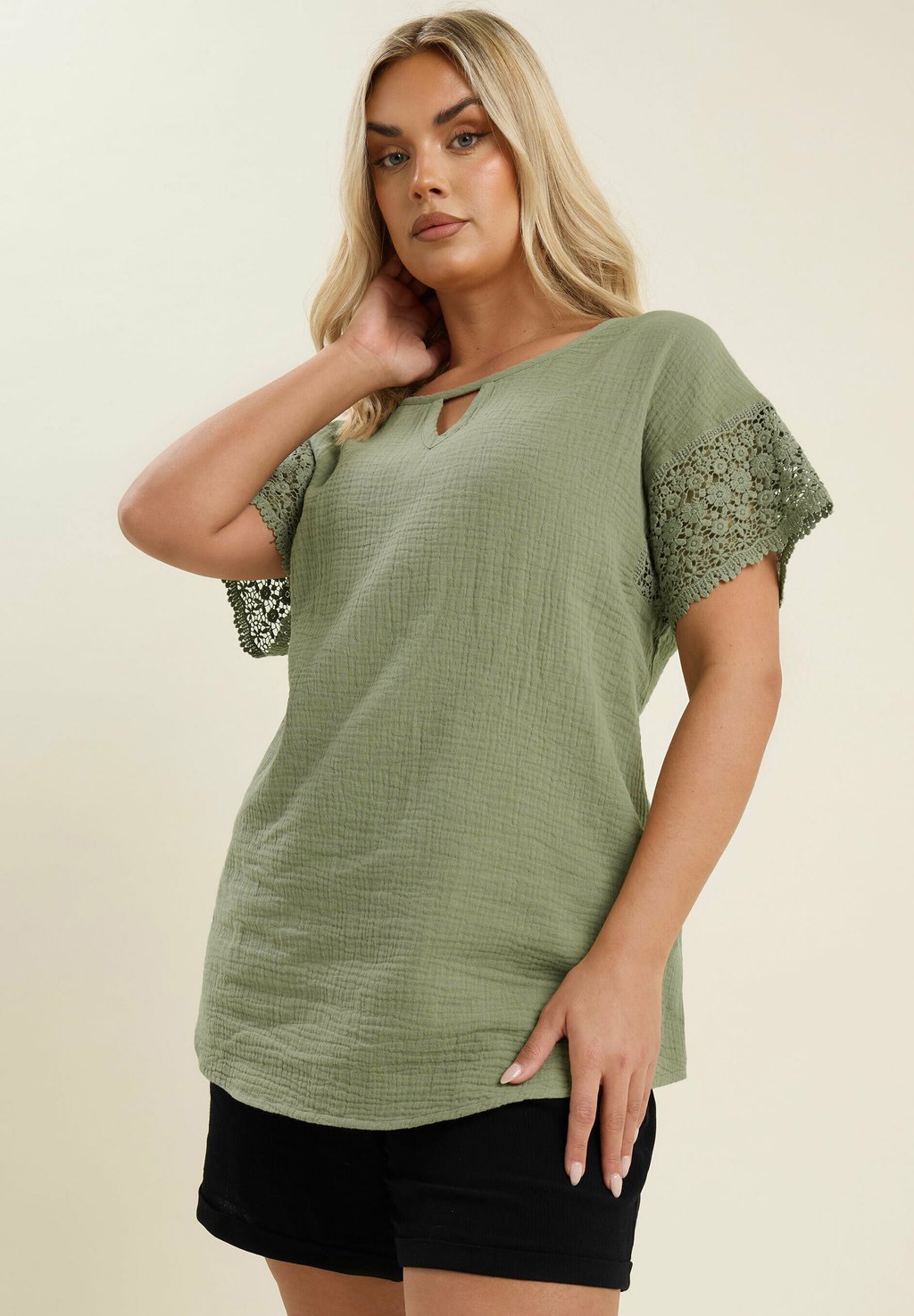 

Блуза CHEESE - Basic T-shirt Yours Clothing, светло-зеленый