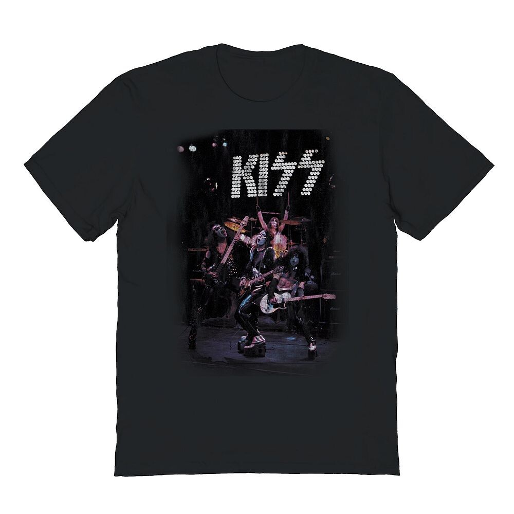 

Мужская футболка с рисунком Kiss Concert Licensed Character, черный