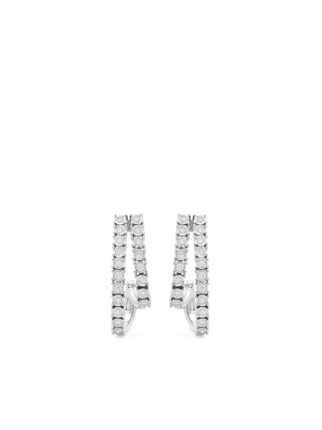

Серьги-кольца Ava Bea из белого золота с бриллиантами Dana Rebecca Designs, серебряный